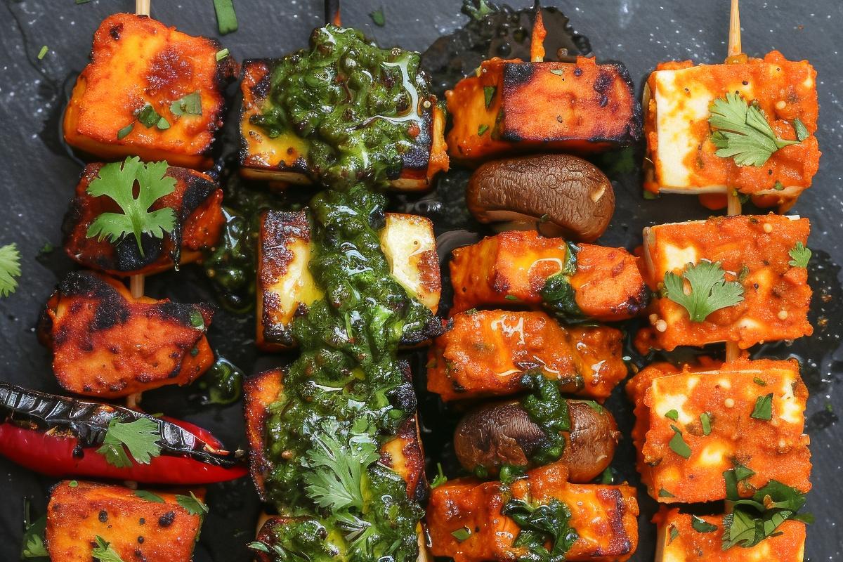 Grilled Tofu and Vegetable Shashlik