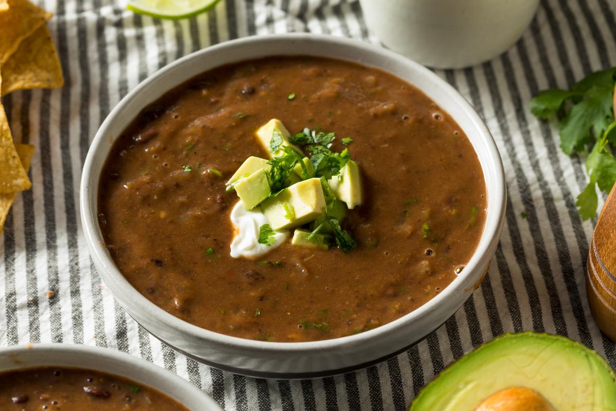 Spicy Vegan Black Bean Soup