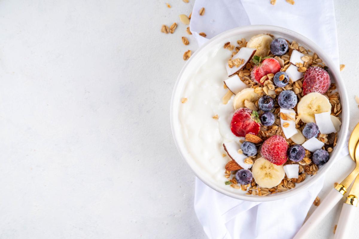 Tropical Coconut Yogurt with Crunchy Granola