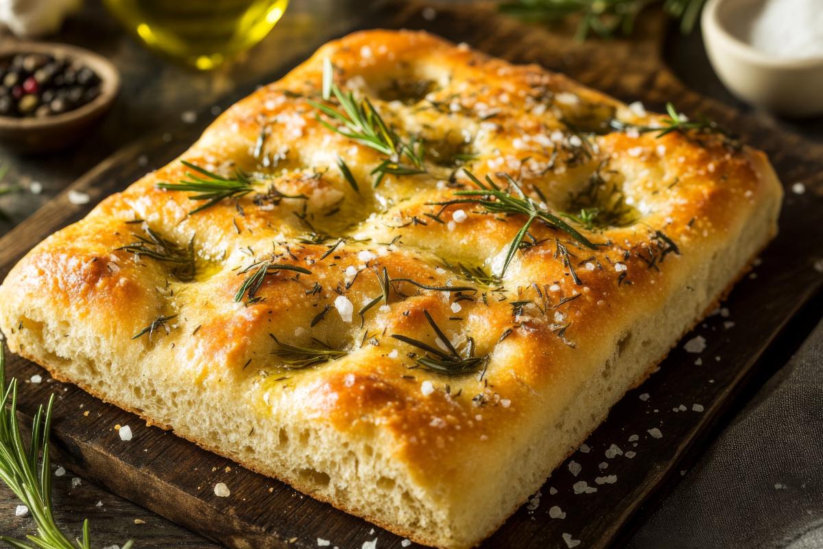 Roasted Garlic and Herb Vegan Focaccia