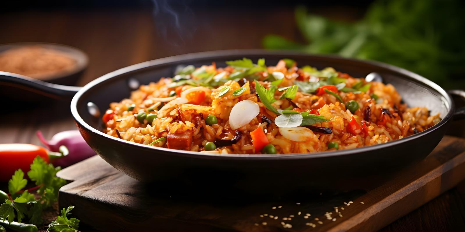 Spicy Vegan Kimchi Fried Rice