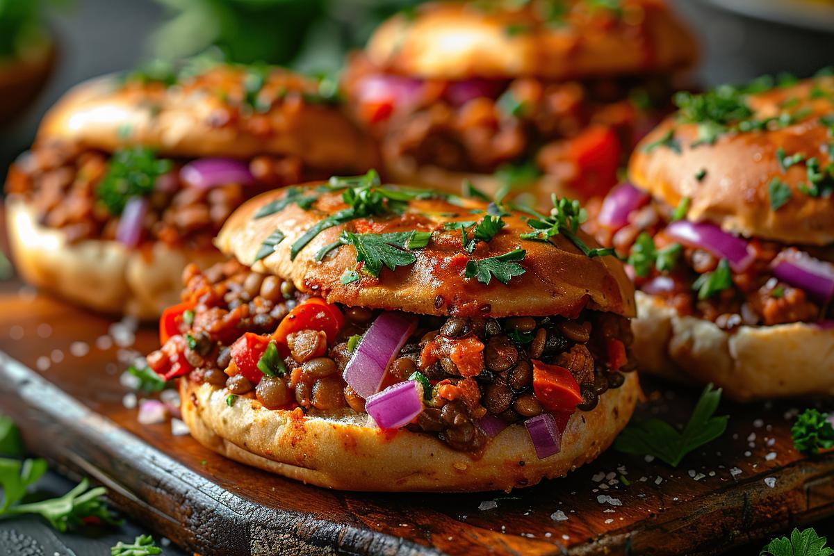 Spicy Vegan Lentil Sloppy Joes