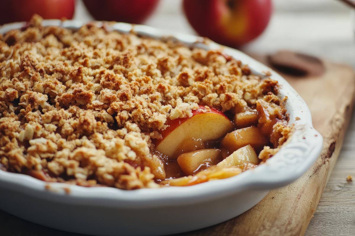 Sweet Vegan Cinnamon Apple Crumble