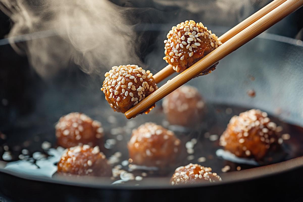 Teriyaki Glazed Vegan Meatballs
