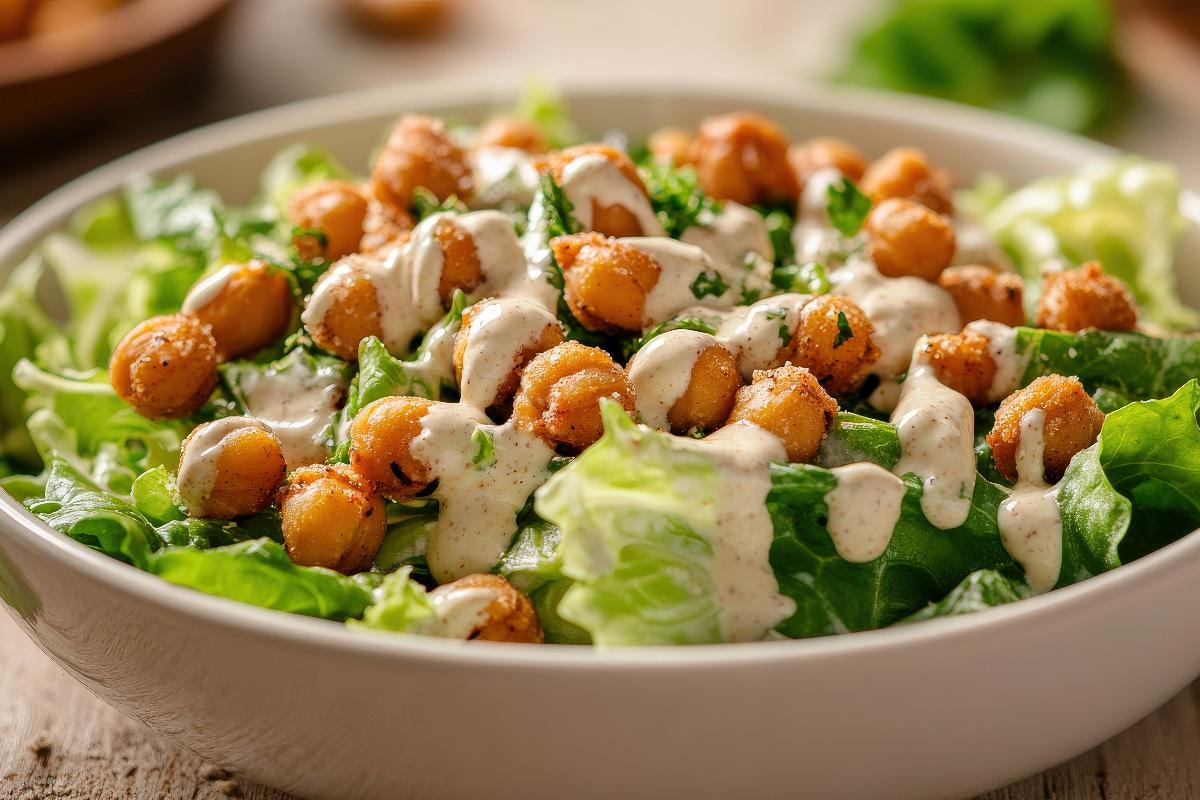 Vegan Chickpea Caesar Salad