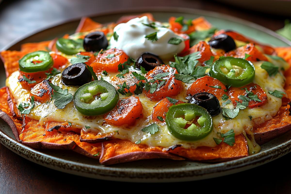 Vegan Loaded Sweet Potato Nachos