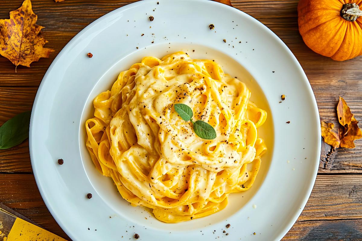Vegan Pumpkin Alfredo with Sage