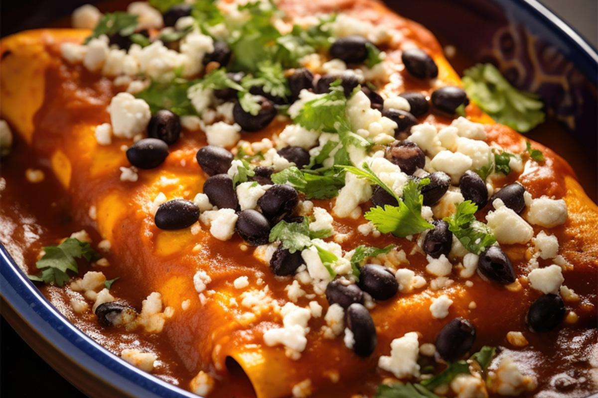 Vegan Black Bean Enchiladas