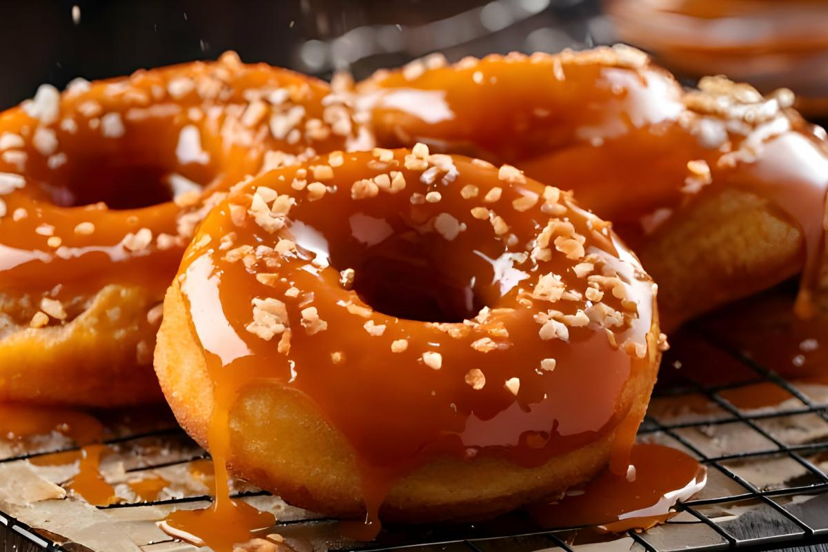 Salted Caramel Vegan Donuts