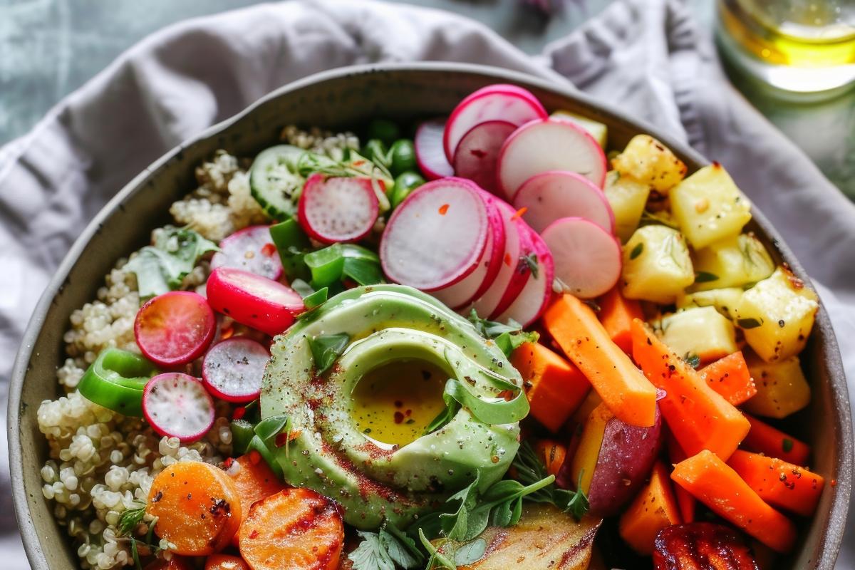 Quinoa and Roasted Vegetable Salad with Lemon Vinaigrette
