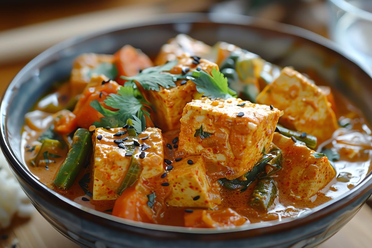 Vegan Paneer Vegetable Curry