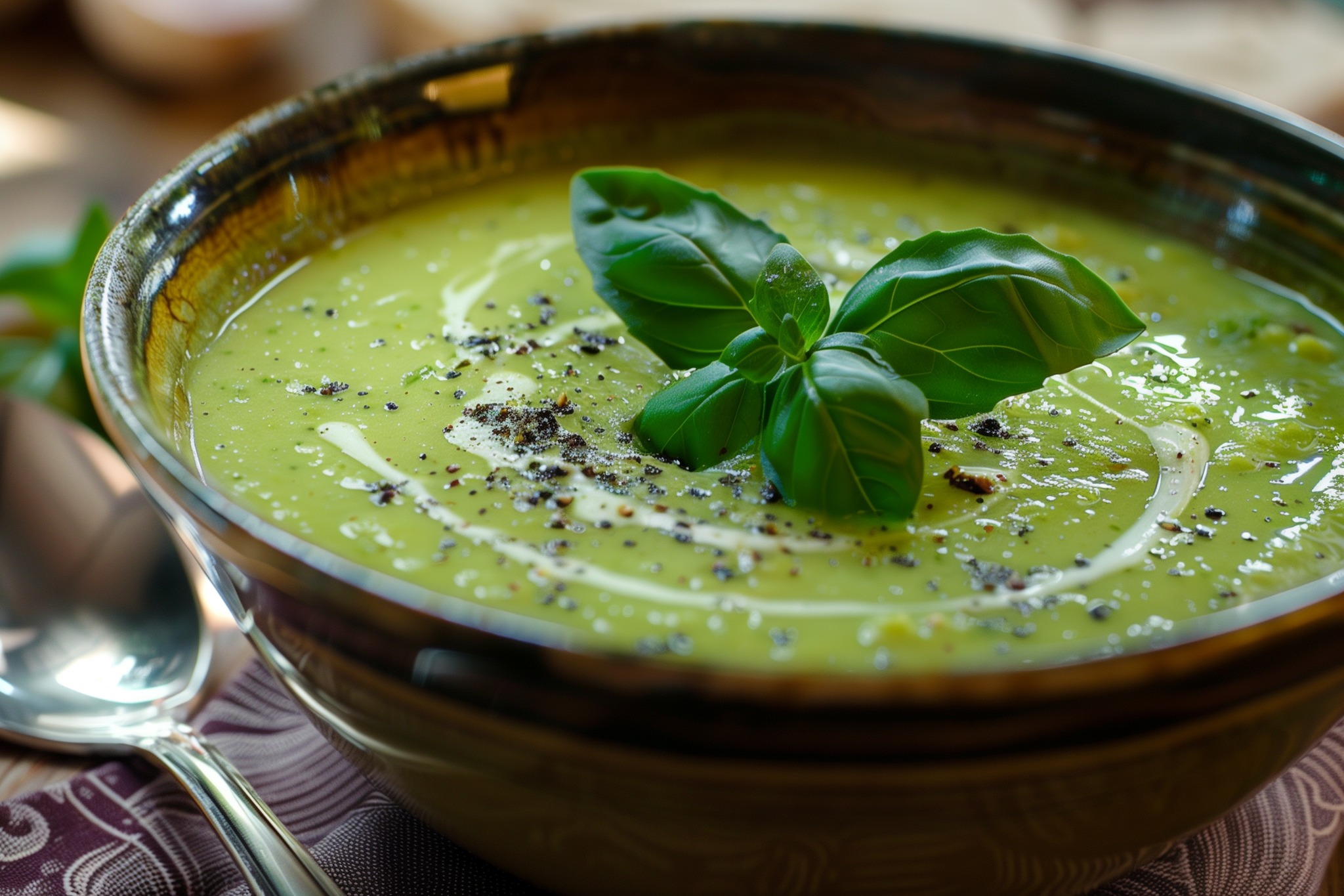 Vegan Pea Basil Soup