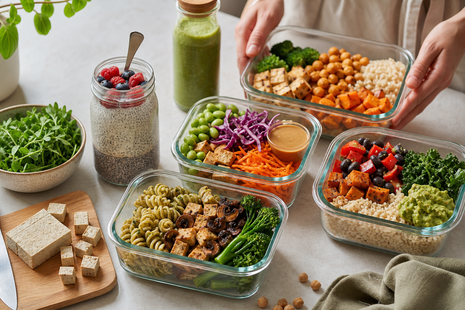 Can you share meal prep ideas for high protein vegan meals in 2025?