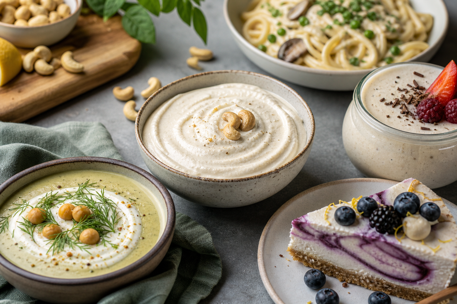 Cashew Cream Mastery: Sweet, Savory, and Everything in Between
