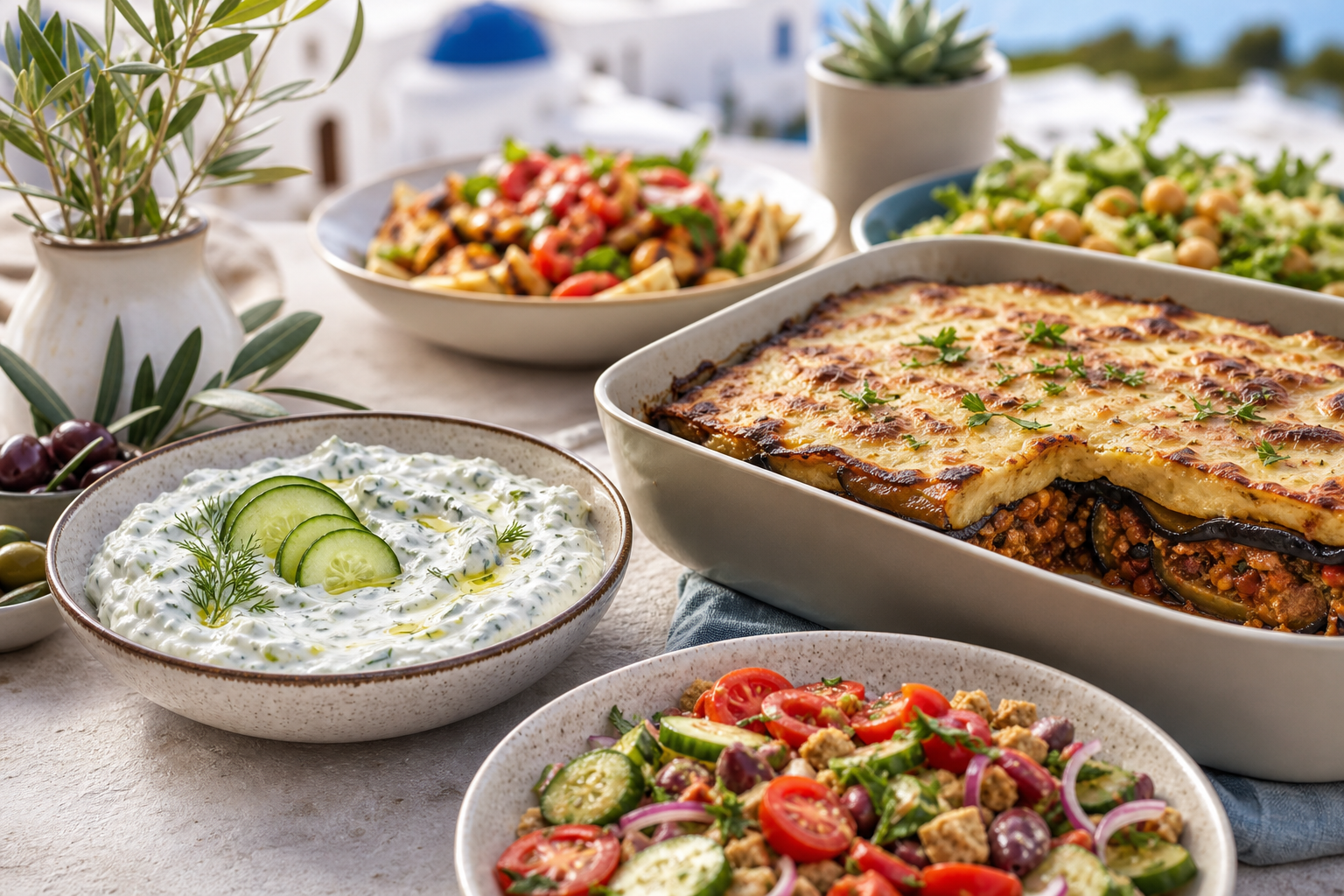 Greek-Inspired Vegan Feasts: From Moussaka to Tzatziki