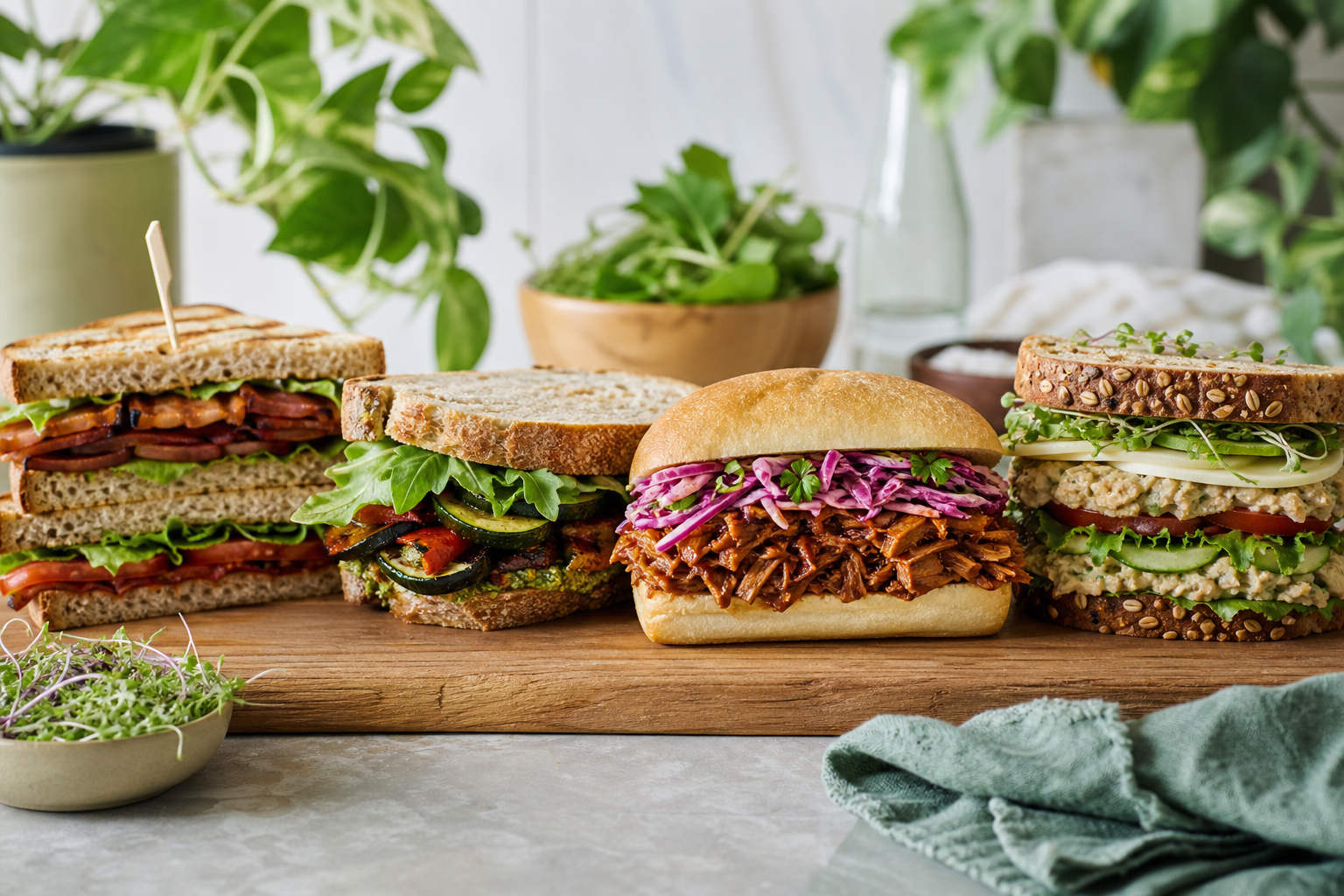How can I adapt classic sandwich recipes to be vegan in 2026?