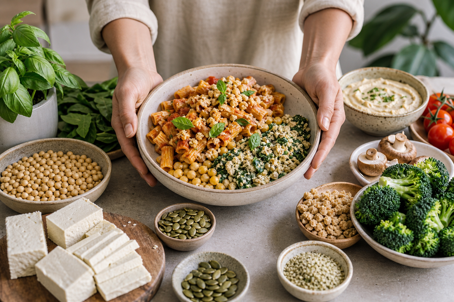 How can I adapt traditional recipes to be high protein and vegan in 2025?