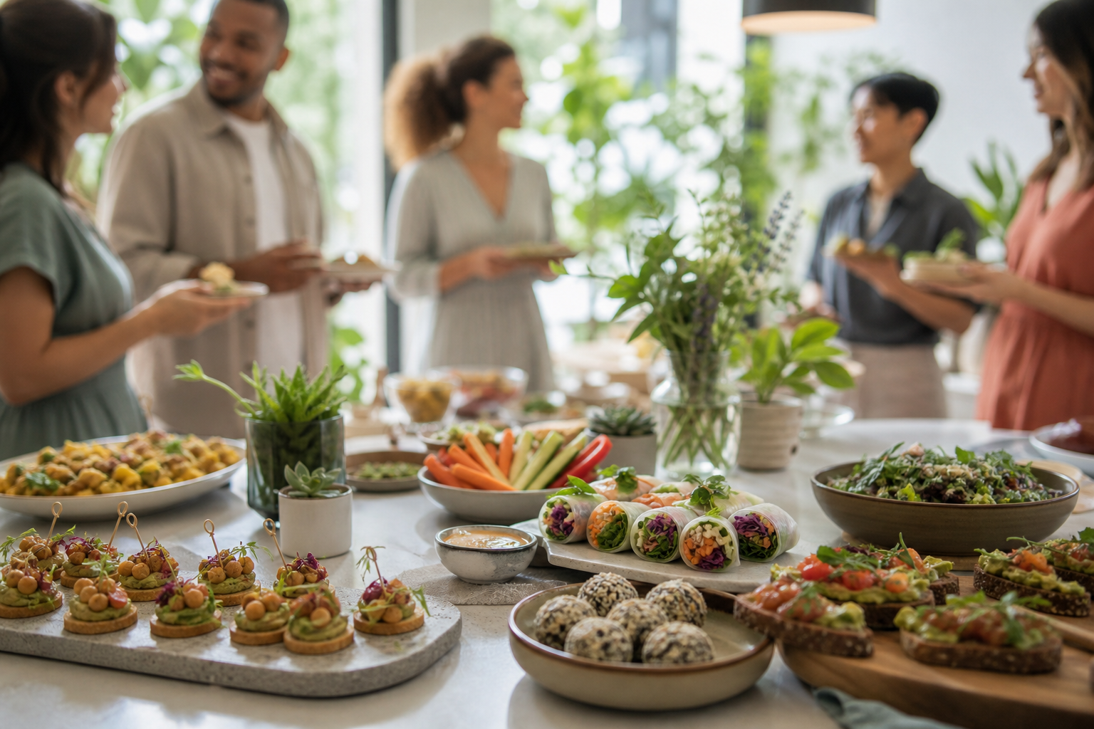 How can I cater vegan snacks for gatherings and events in 2025?