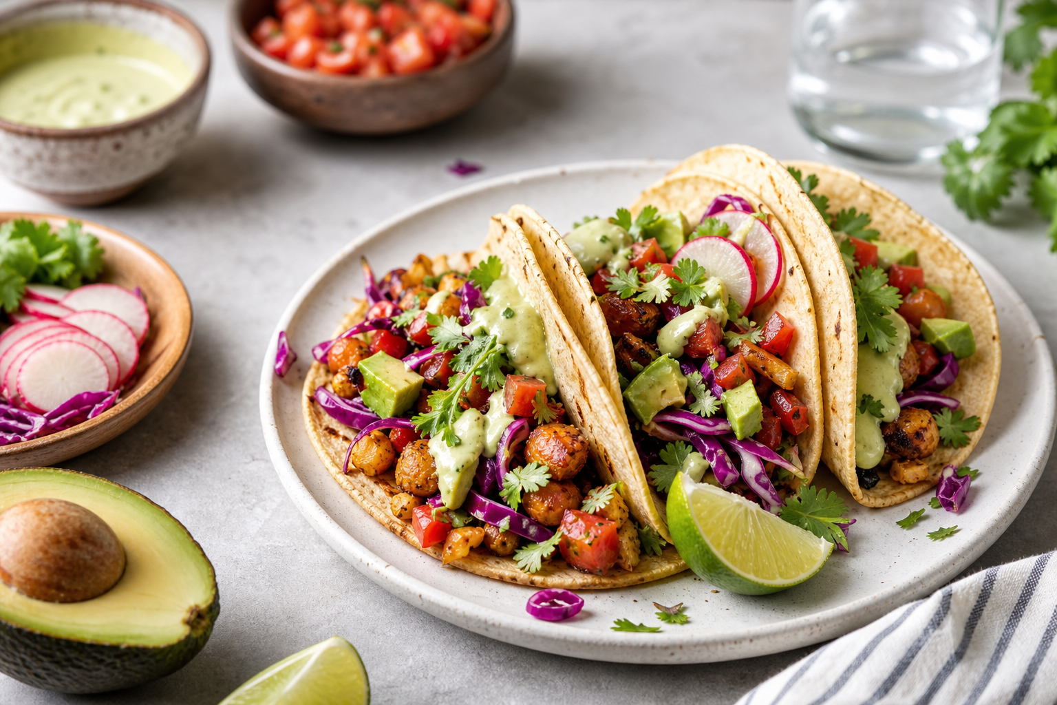 How can I create a flavorful vegan taco lunch in 2025?