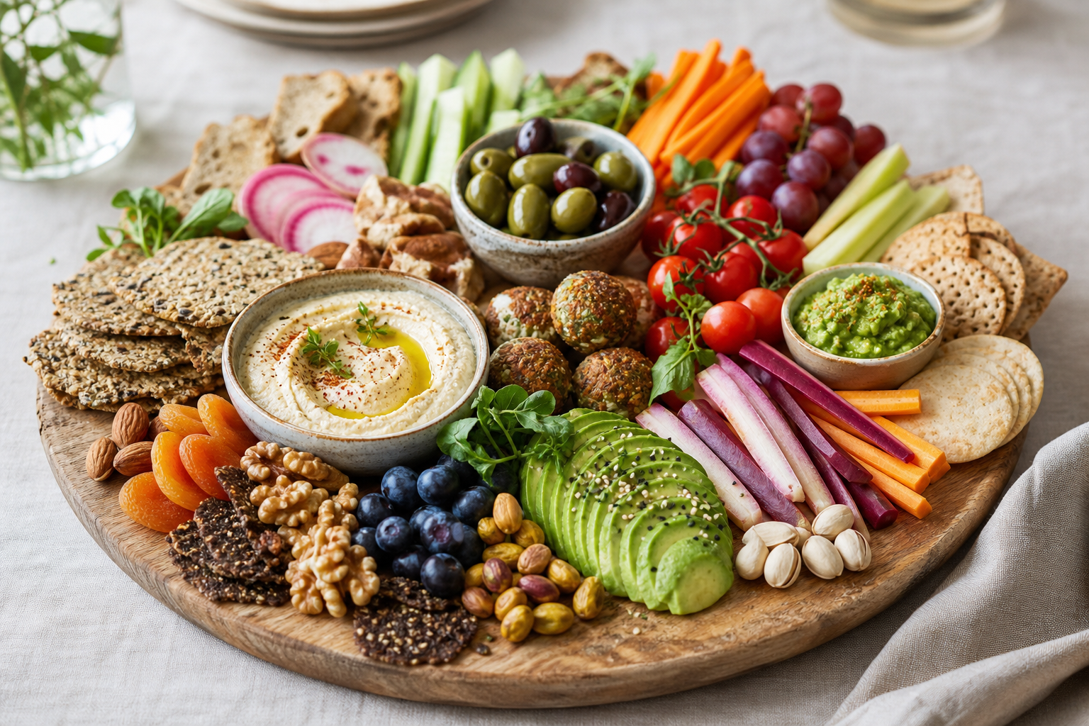 How can I create a vegan snack board for entertaining in 2025?