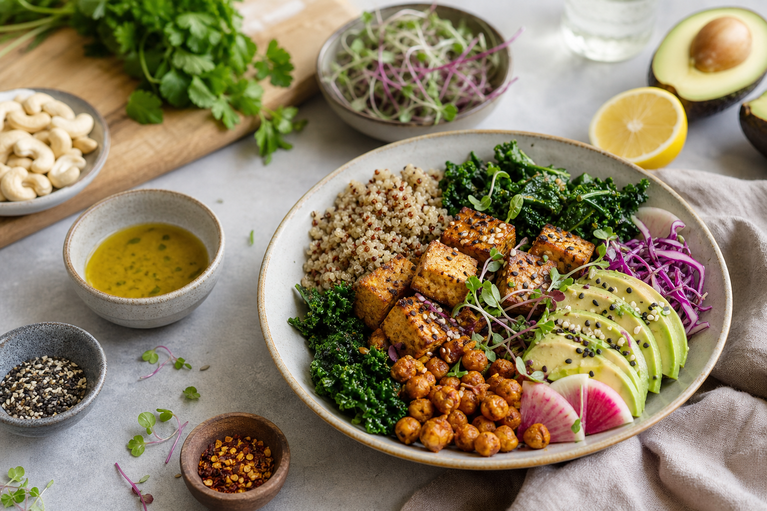 How can I enhance the flavor of high protein vegan meals in 2025?