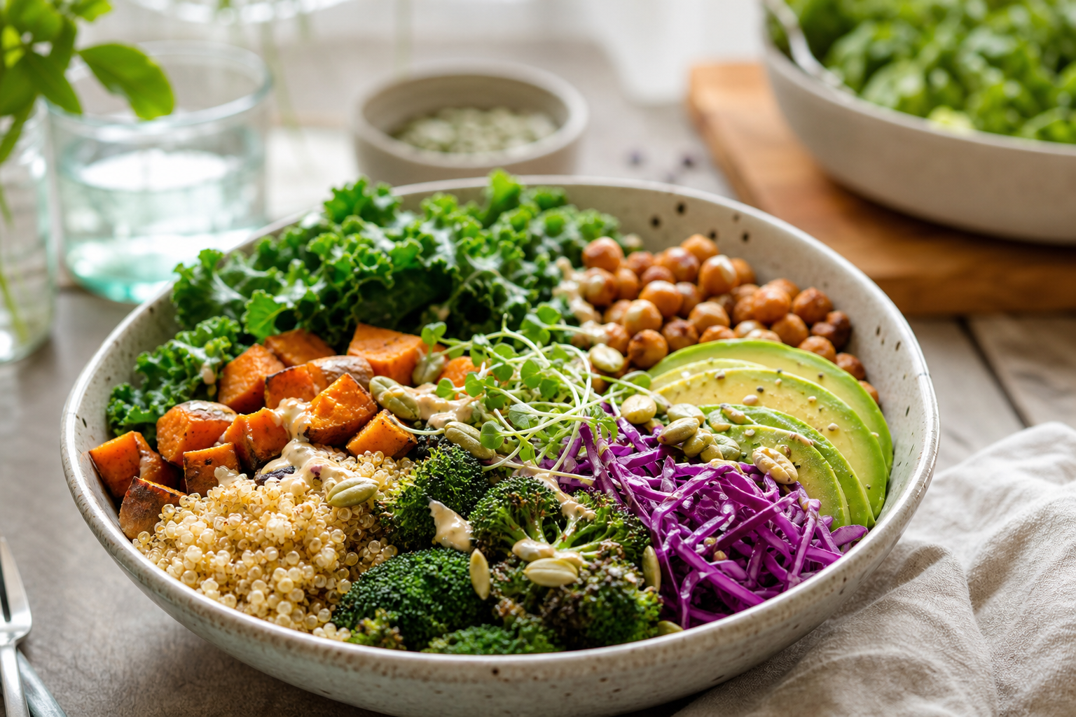 How can I include superfoods in my vegan dinners for 2025?