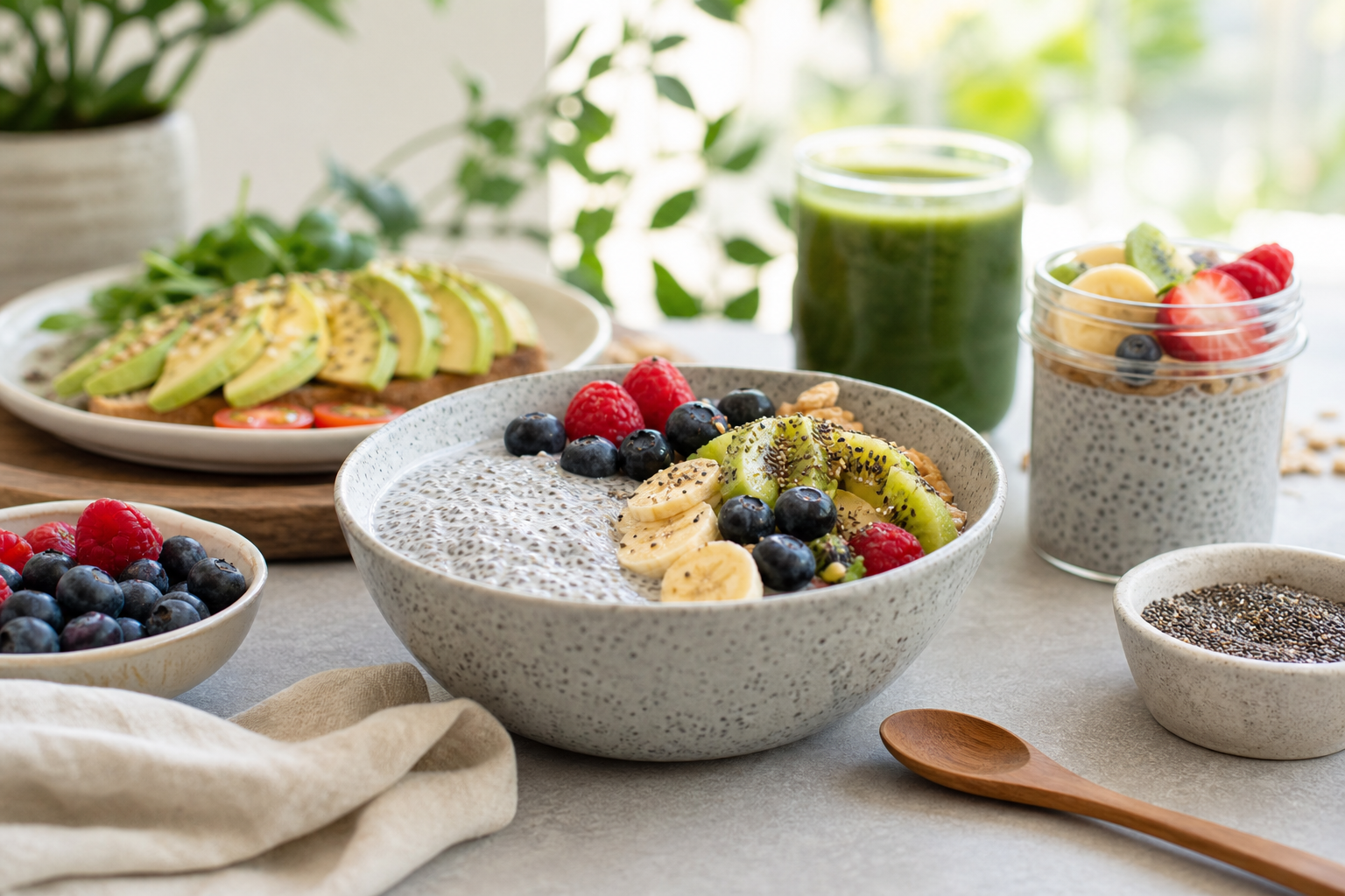 How can I incorporate chia seeds into my vegan breakfast in 2025?