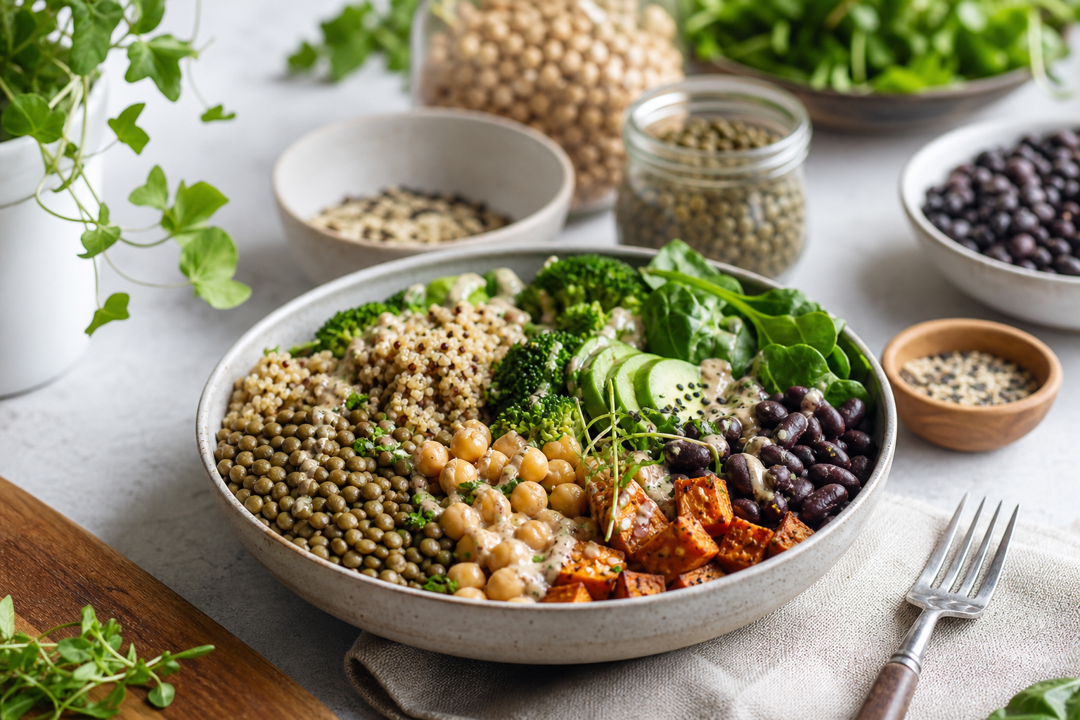 How can I incorporate legumes into high protein vegan meals in 2025?
