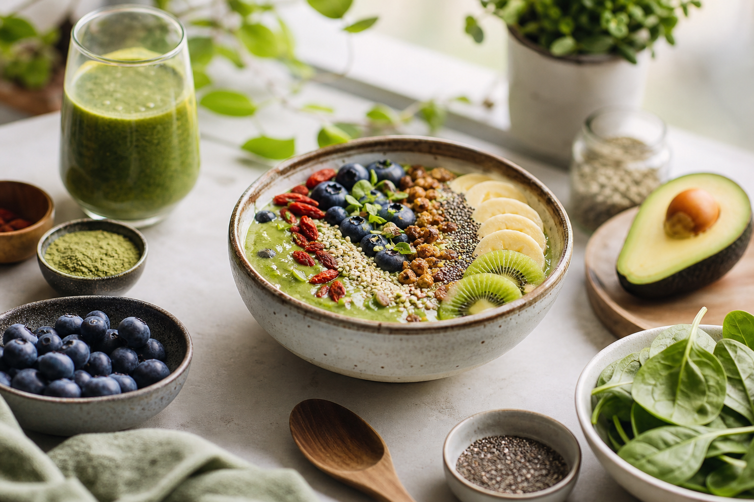 How can I incorporate superfoods into my vegan breakfast in 2025?