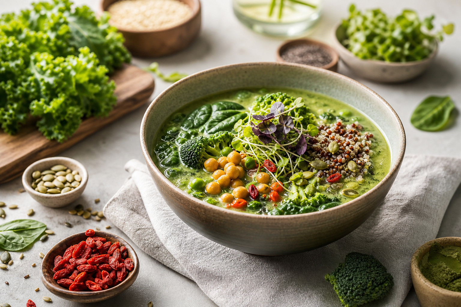 How can I incorporate superfoods into my vegan soups in 2026?
