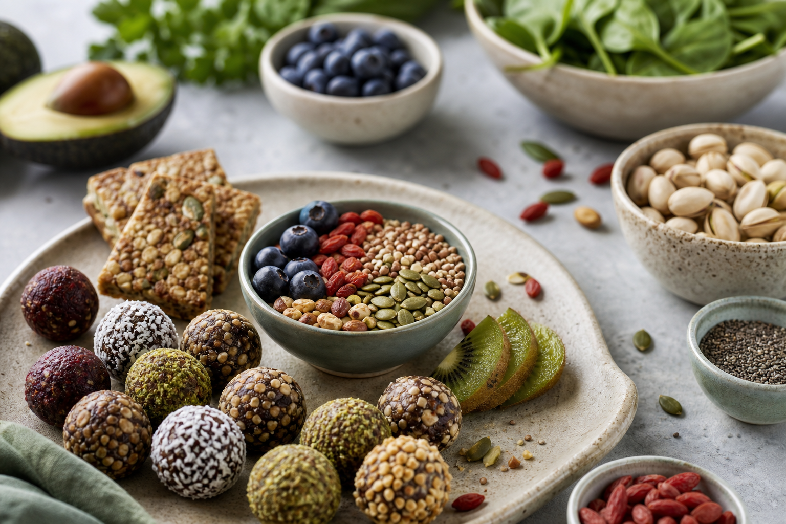 How can I incorporate superfoods into vegan snacks for 2025?