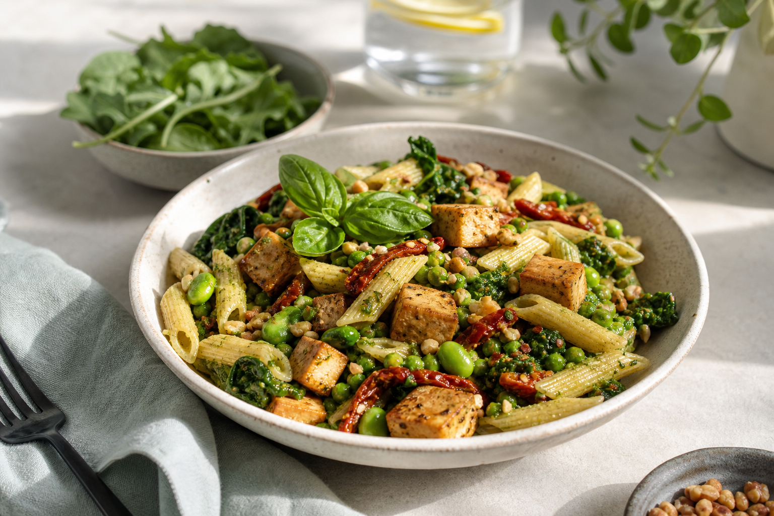 How can I incorporate vegan protein into my pasta meals in 2026?