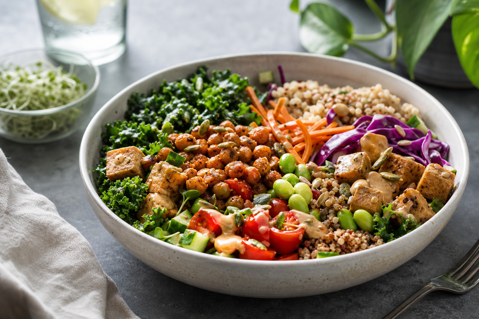 How can I make a protein-packed vegan salad in 2026?