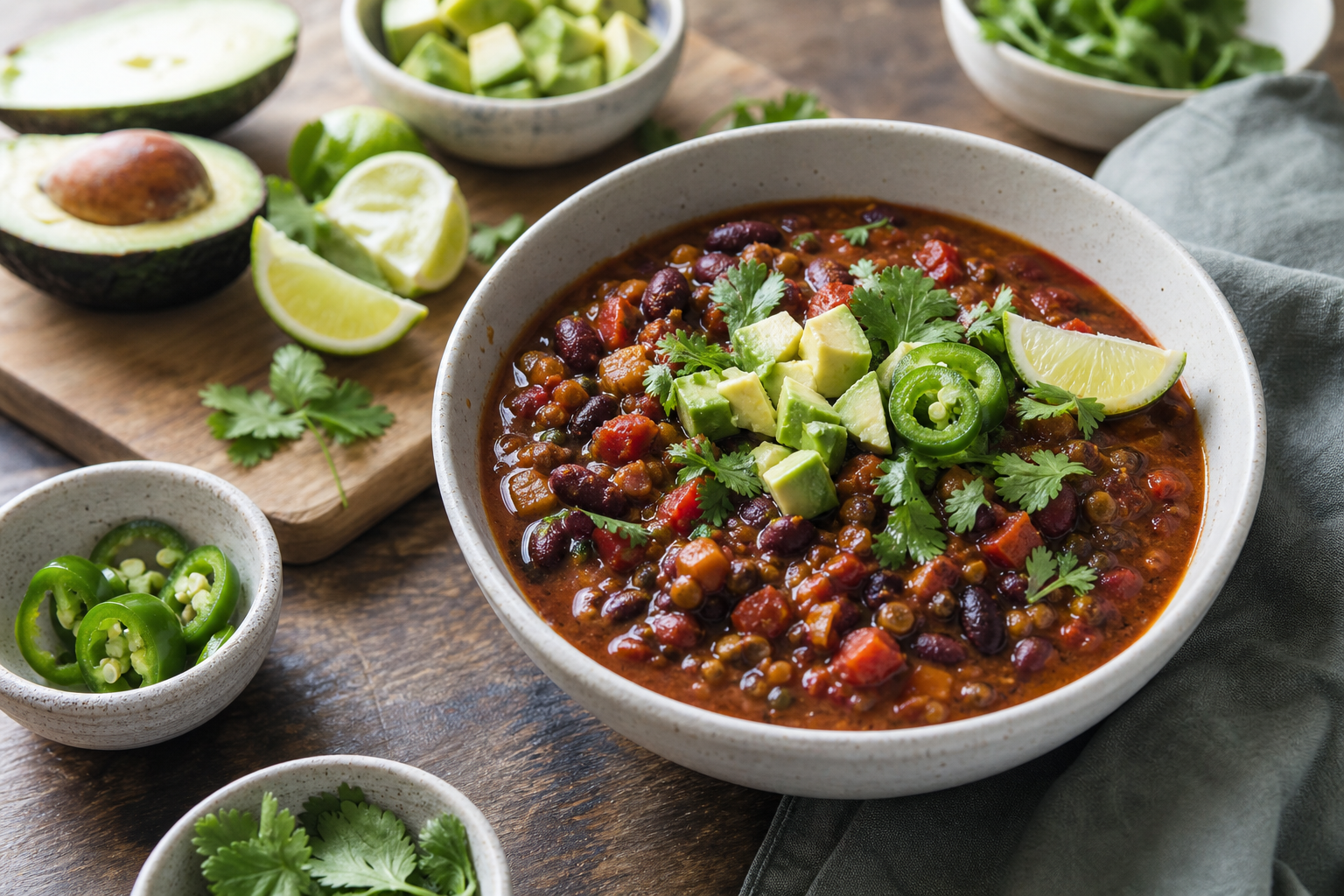 How can I make a vegan chili that satisfies in 2025?
