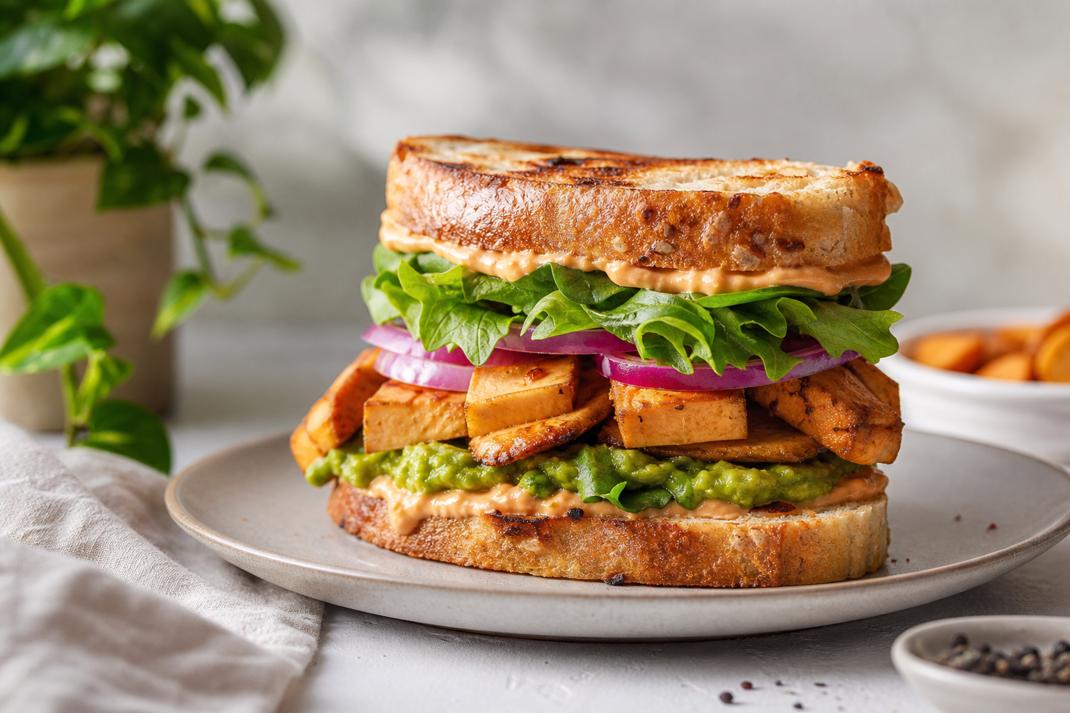 How can I make a vegan comfort food sandwich in 2026?