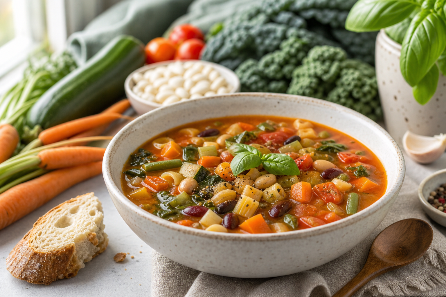 How can I make a vegan minestrone soup in 2026?