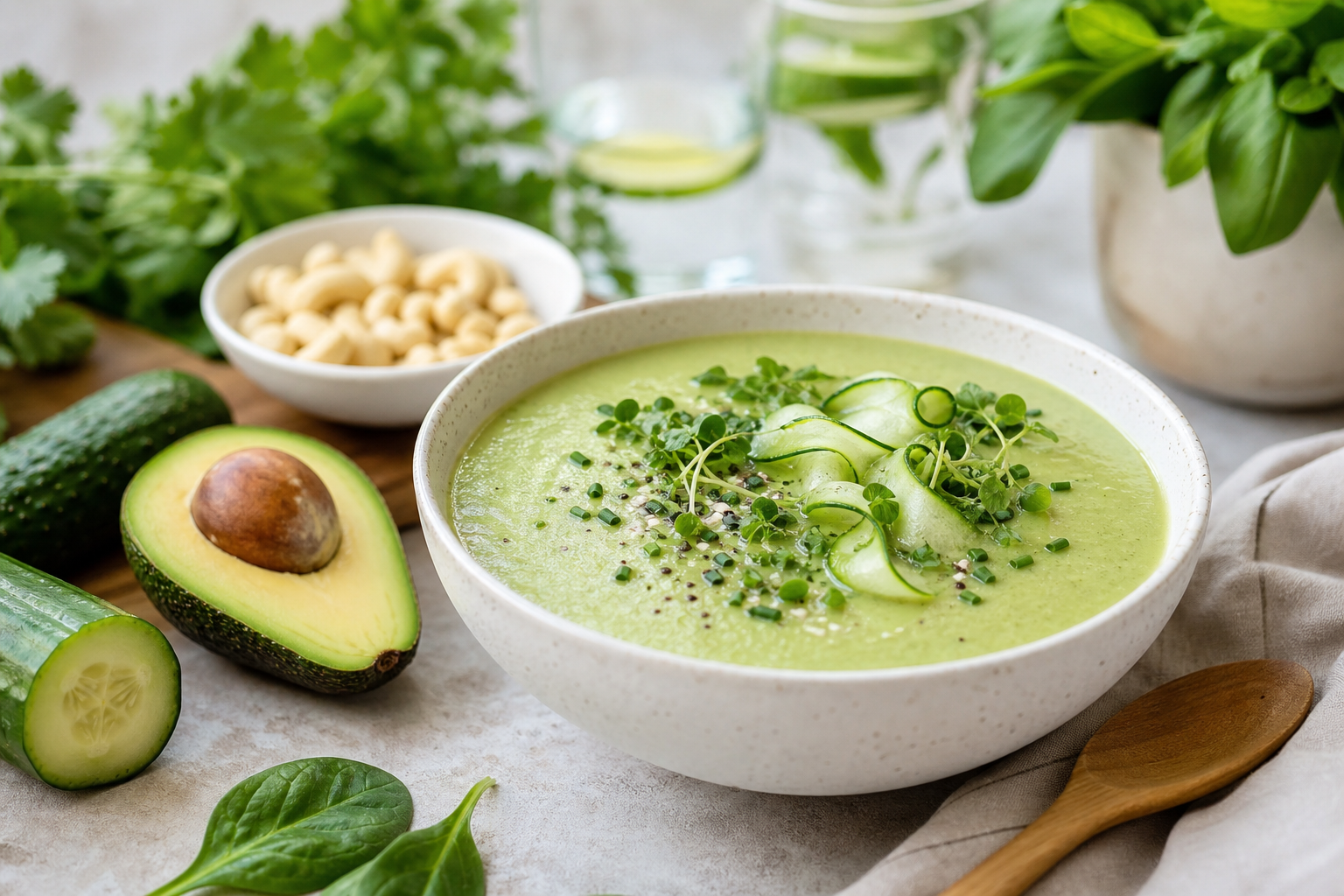 How can I make a vegan soup that doesn’t require cooking in 2026?