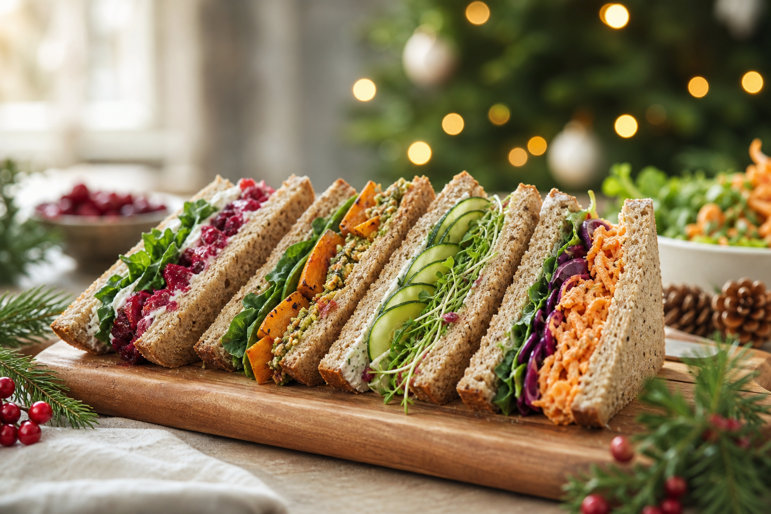 How can I make festive vegan sandwiches for the holidays in 2026?