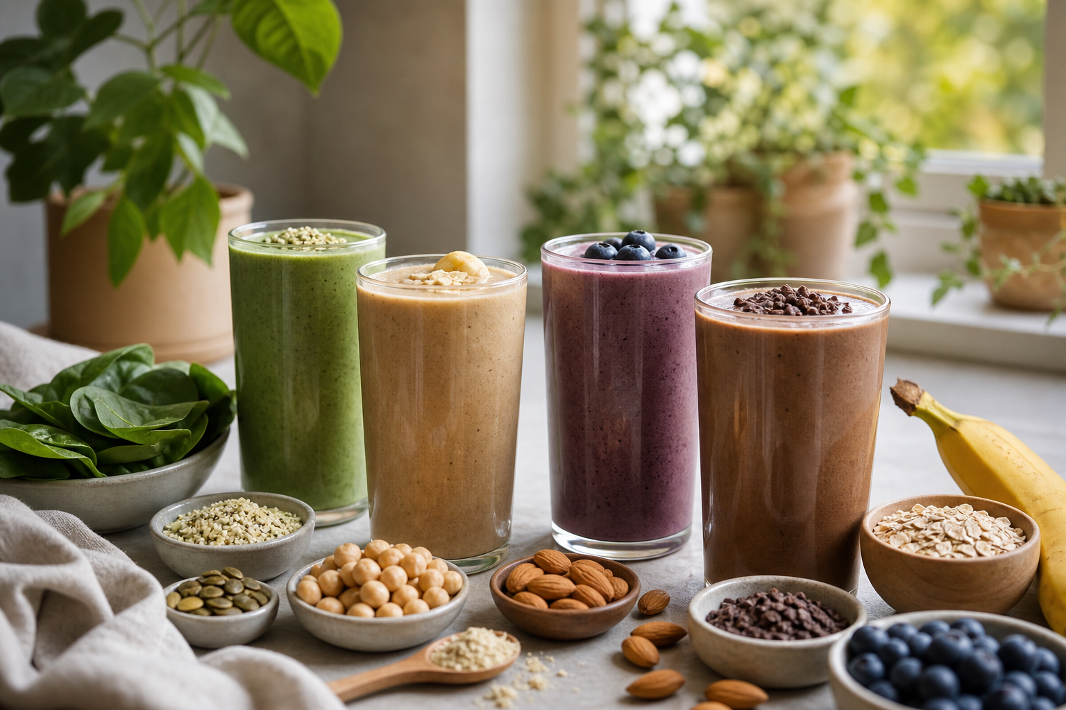 How can I make high protein vegan smoothies in 2025?
