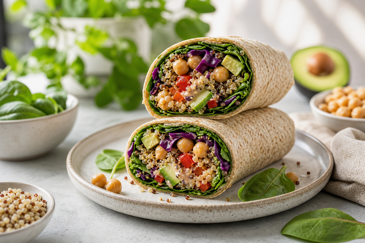 How can I make protein-rich vegan wraps for 2025?