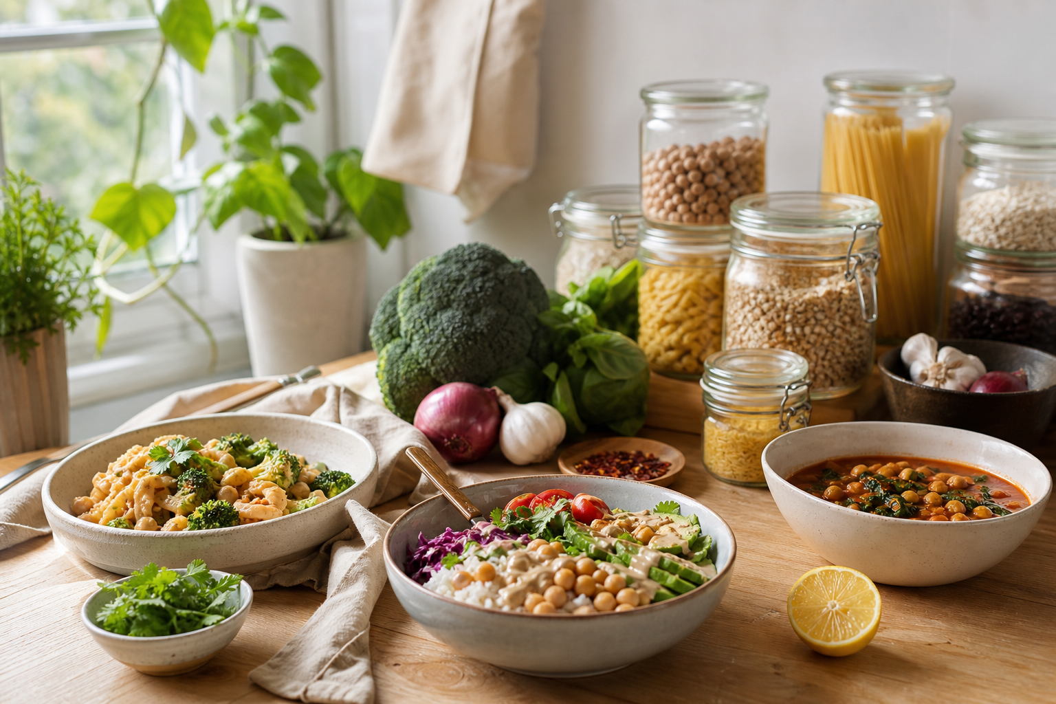 How can I make quick vegan meals from pantry staples in 2025?