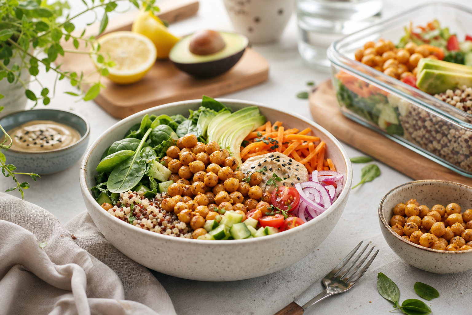 How can I use chickpeas in my vegan lunch recipes in 2025?