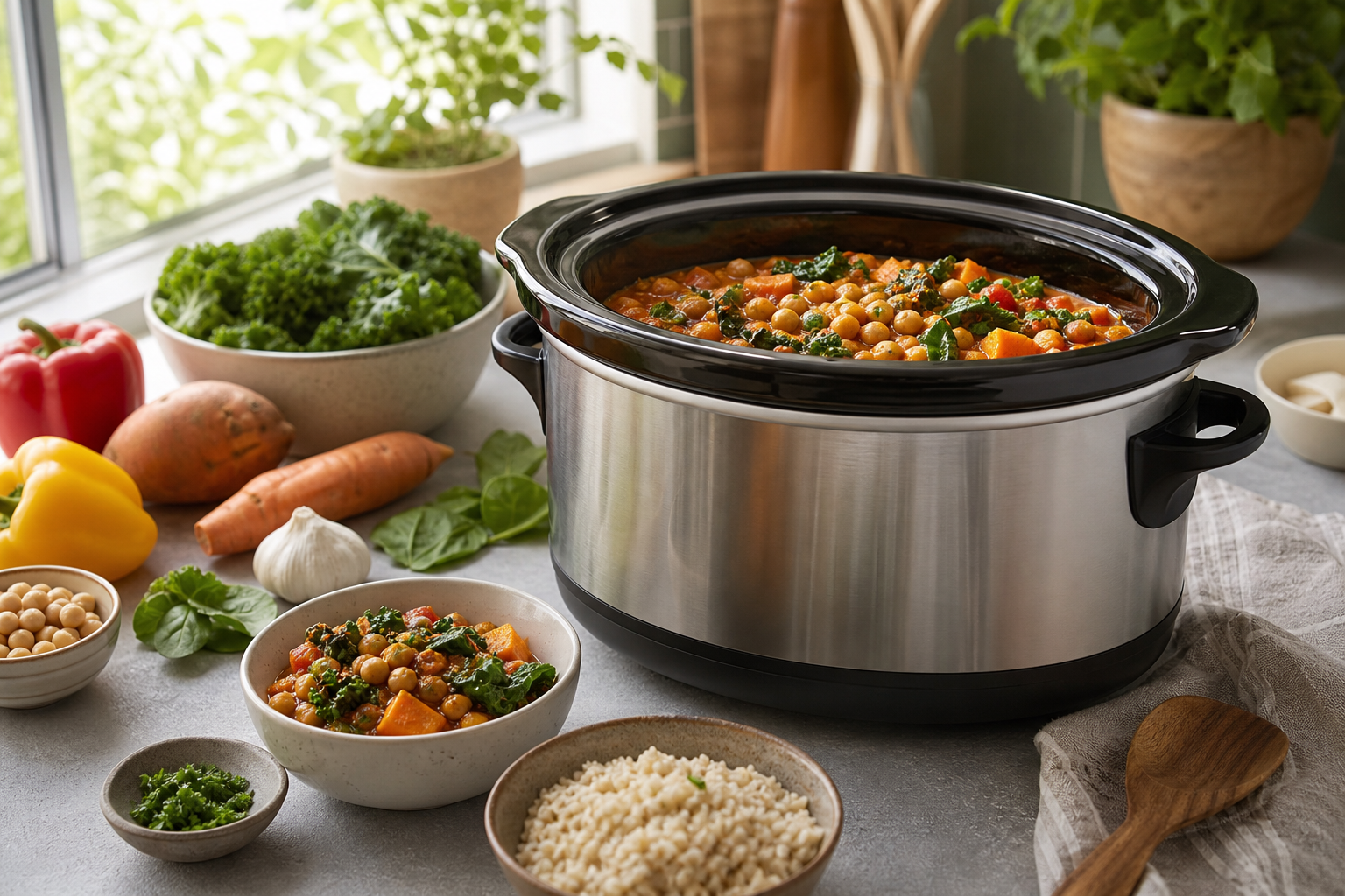 How can I use my slow cooker for easy vegan dinners in 2025?