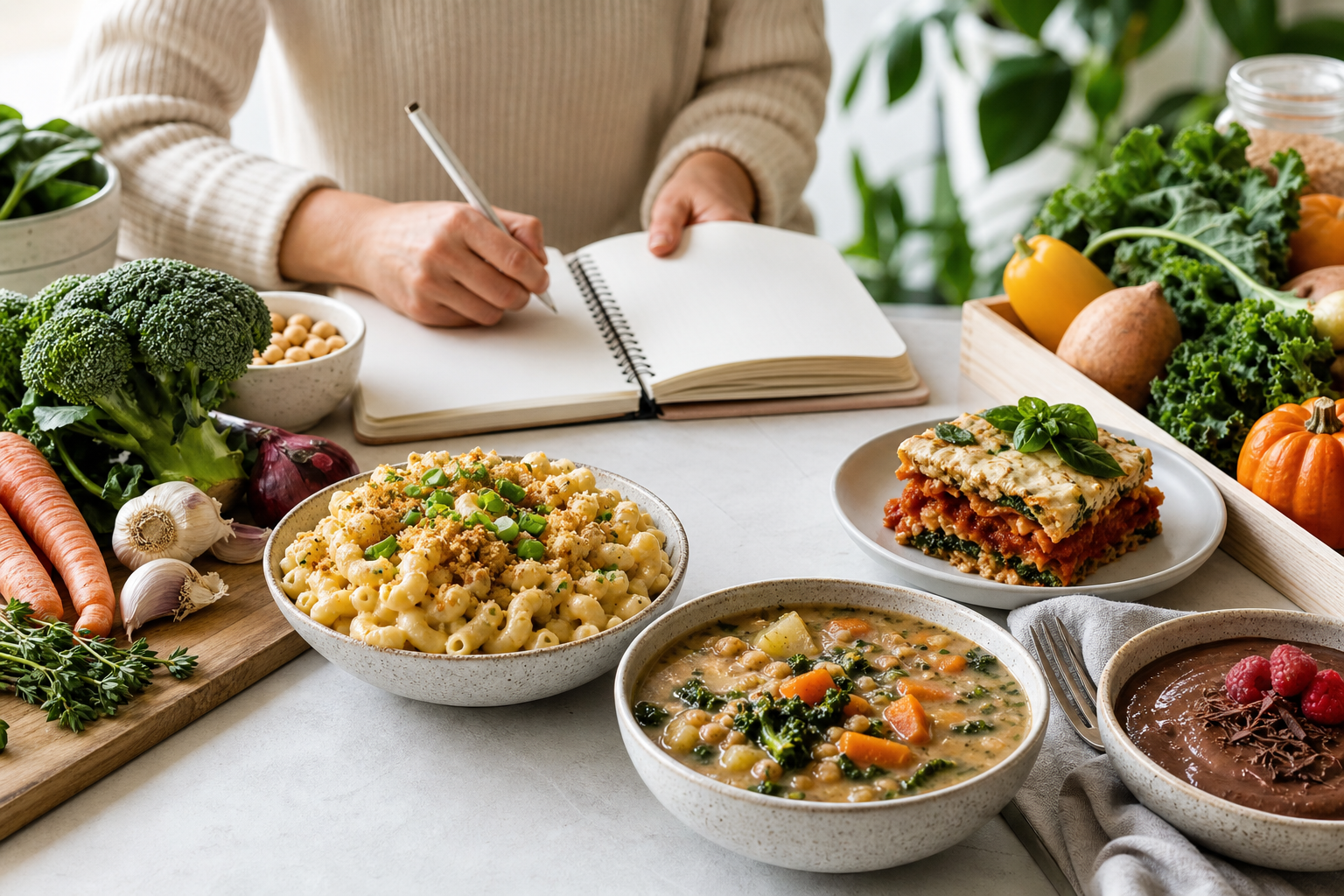 How can meal planning help with making vegan comfort food in 2026?