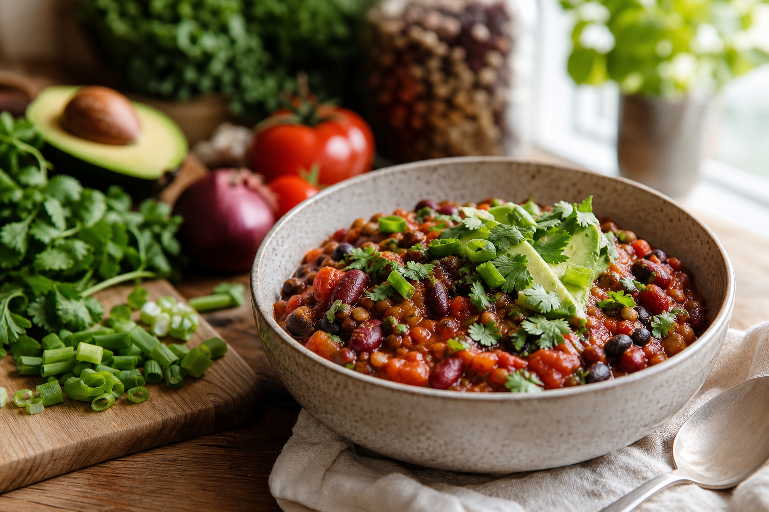 How do I make a budget-friendly vegan chili for 2025?