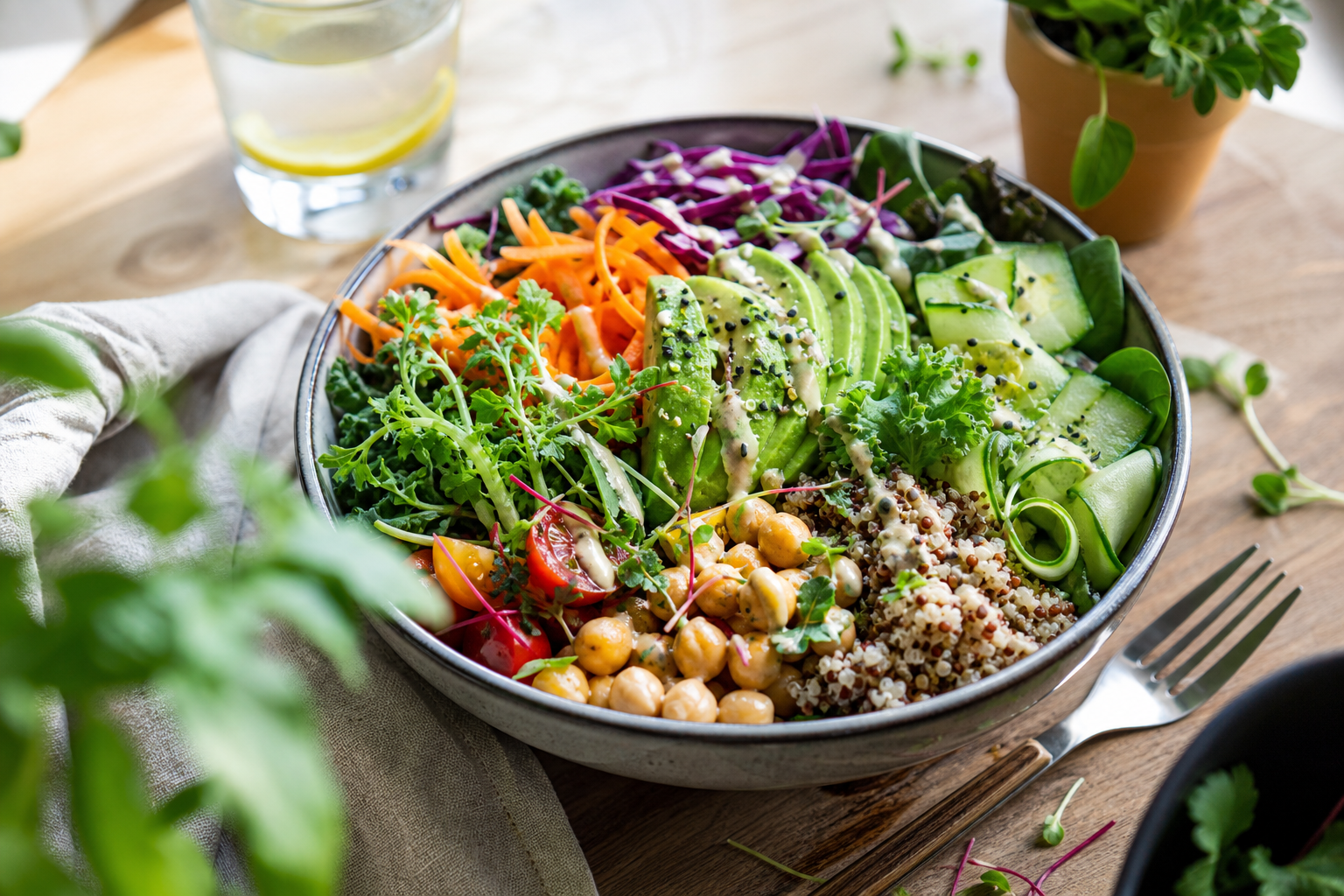 How do I make a satisfying vegan salad that is perfect for lunch in 2026?