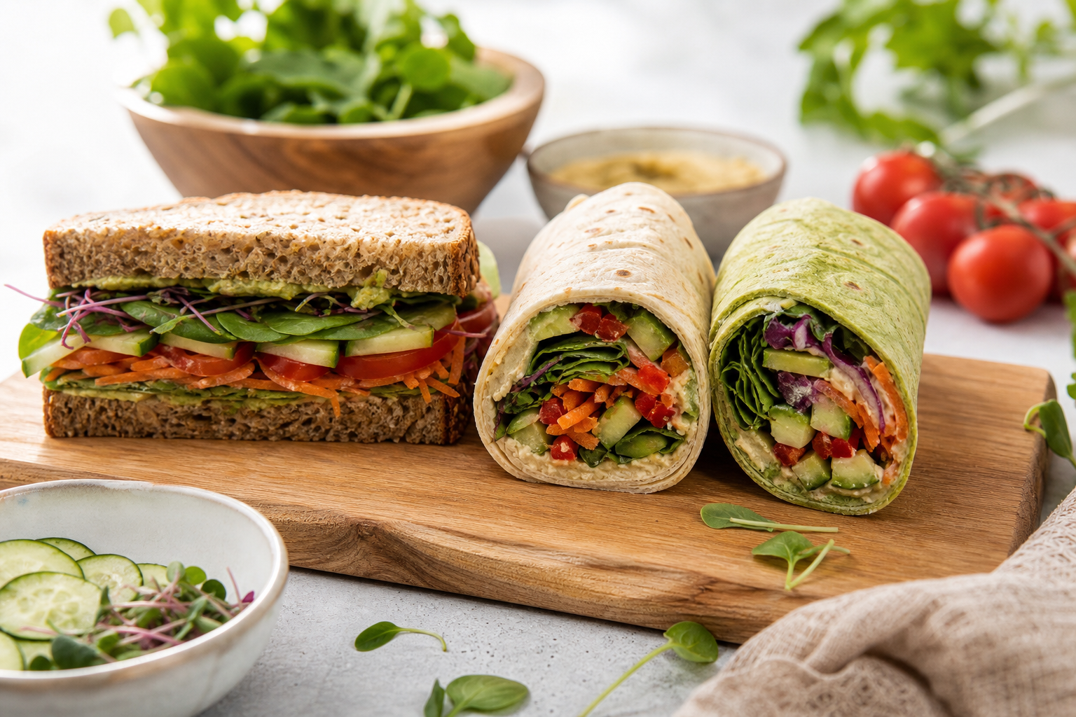 How do I make easy vegan wraps and sandwiches in 2025?