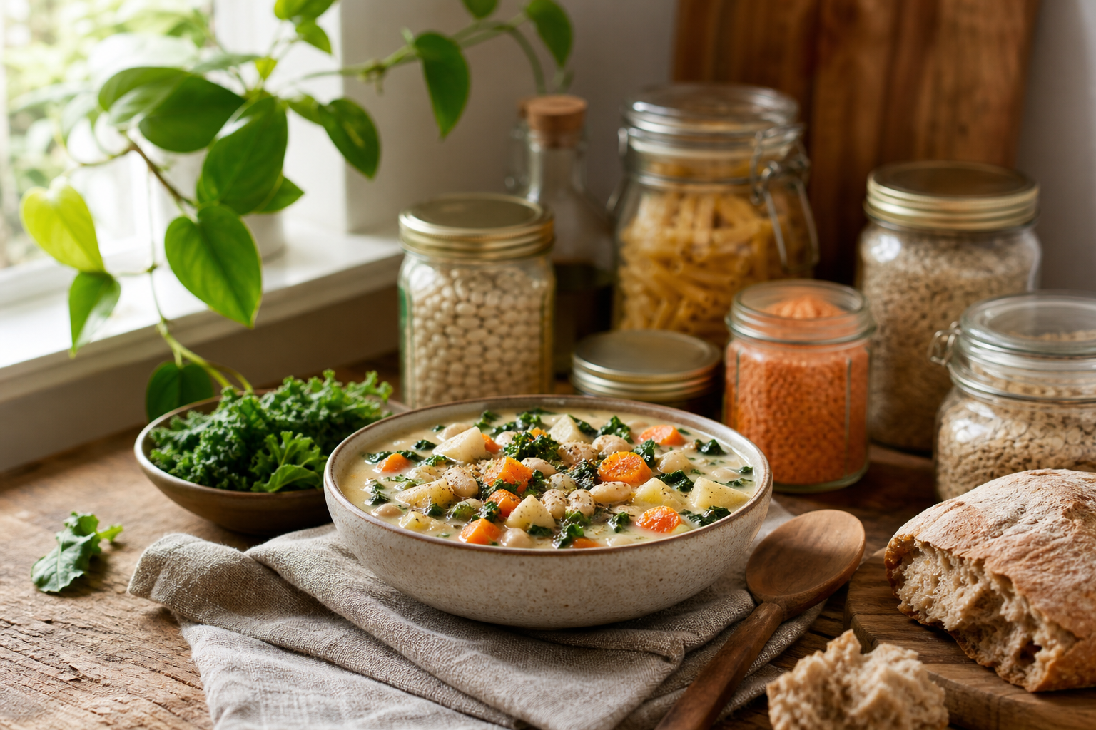 How do I make vegan comfort food using pantry staples in 2025?