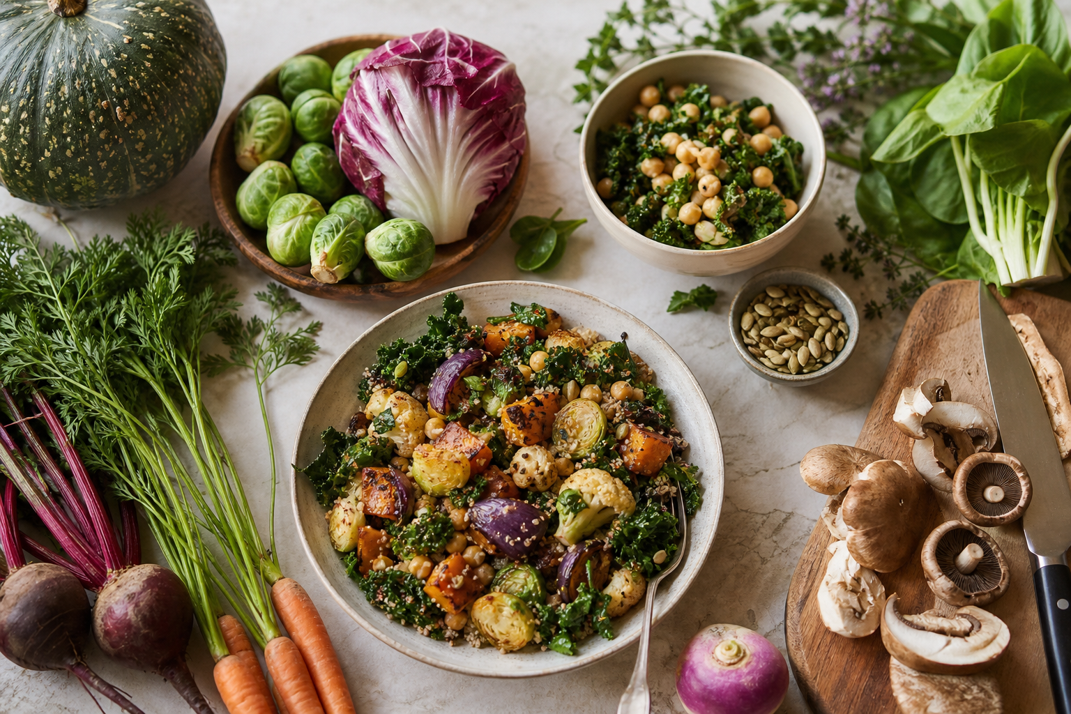 How do I use seasonal vegetables in simple vegan recipes in 2026?