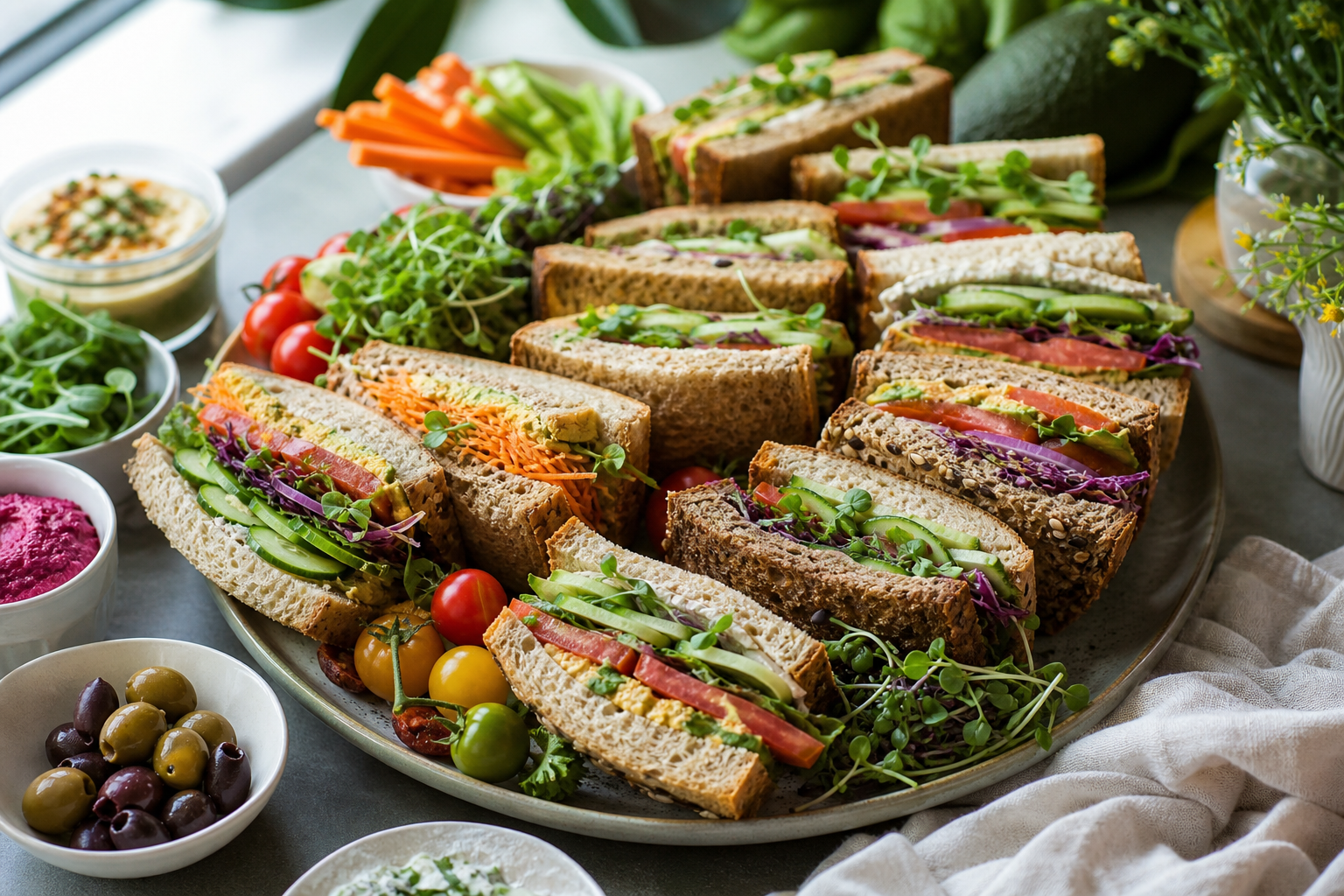 How to create an impressive vegan sandwich platter for gatherings in 2026?